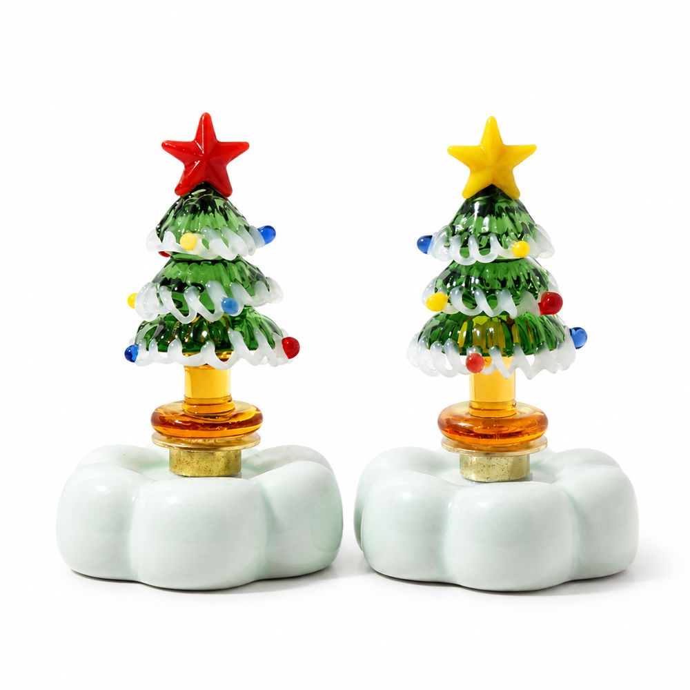 Star Tree Topper - Solid Glass Glass Christmas Tree Figurine