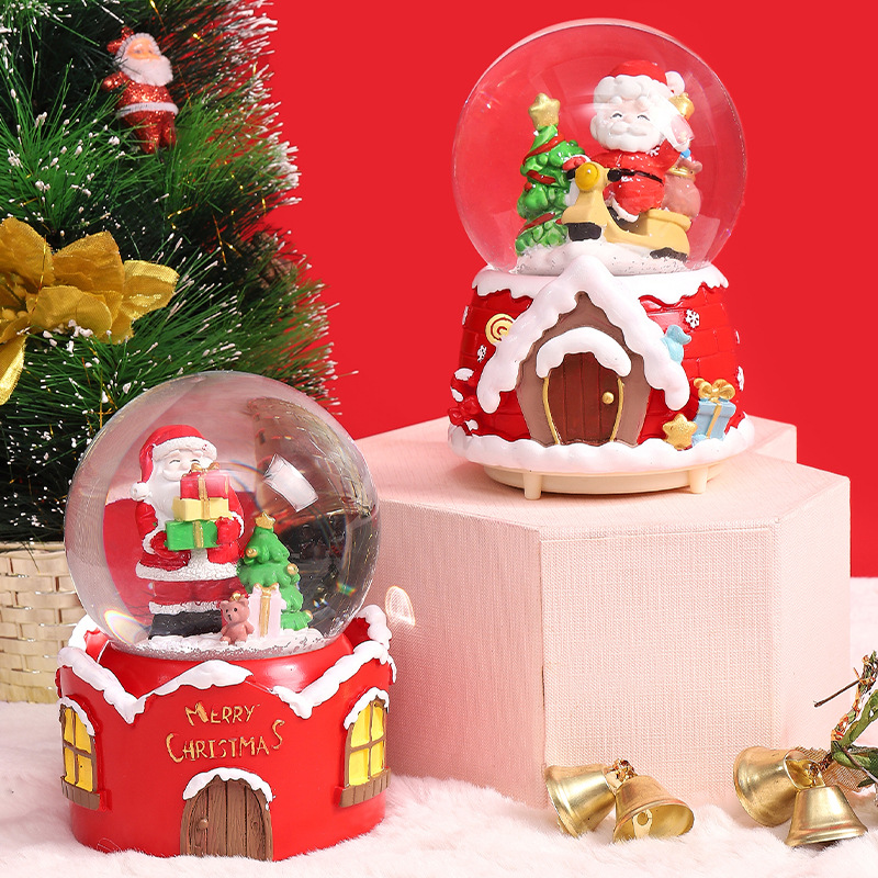 Snow Globe Musical - Christmas Snow Globe with LED Lights