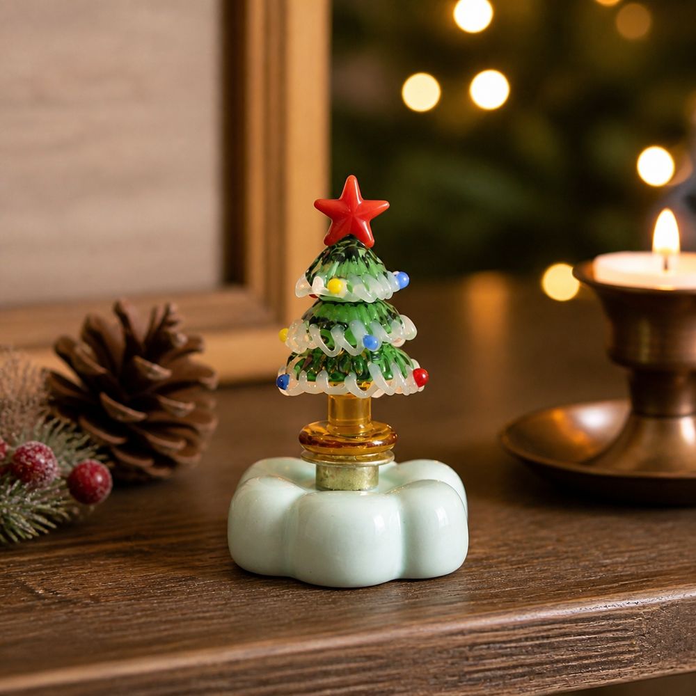 Solid Glass Glass Christmas Tr - Star Tree Topper ulasan dan harga