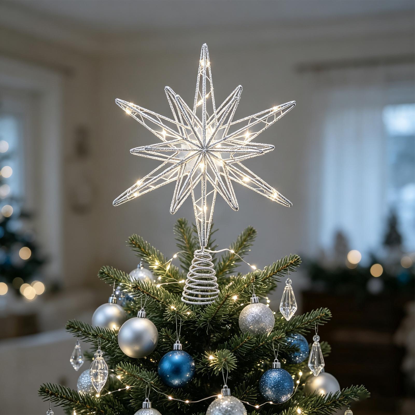 Star Tree Topper Lighted Chris - Star Tree Topper ulasan dan harga