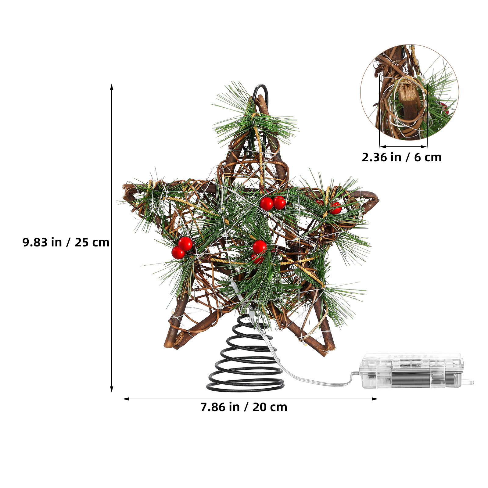 Christmas Tree Wood Star Toppe - Star Tree Topper ulasan dan harga