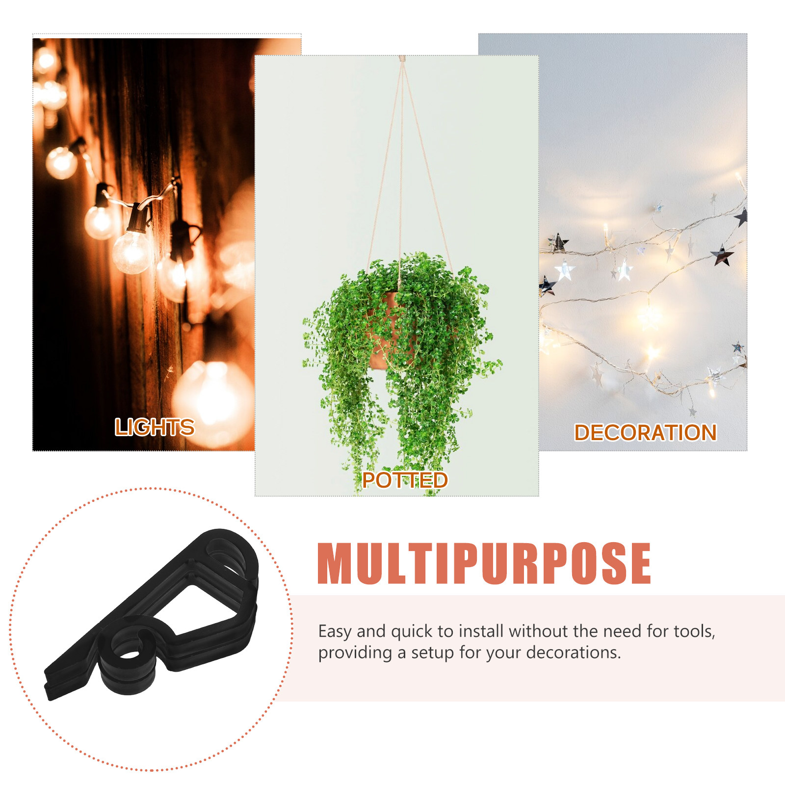 120Pcs Spiral Hanging Hooks Ou - Christmas Lights Outdoor ulasan dan harga
