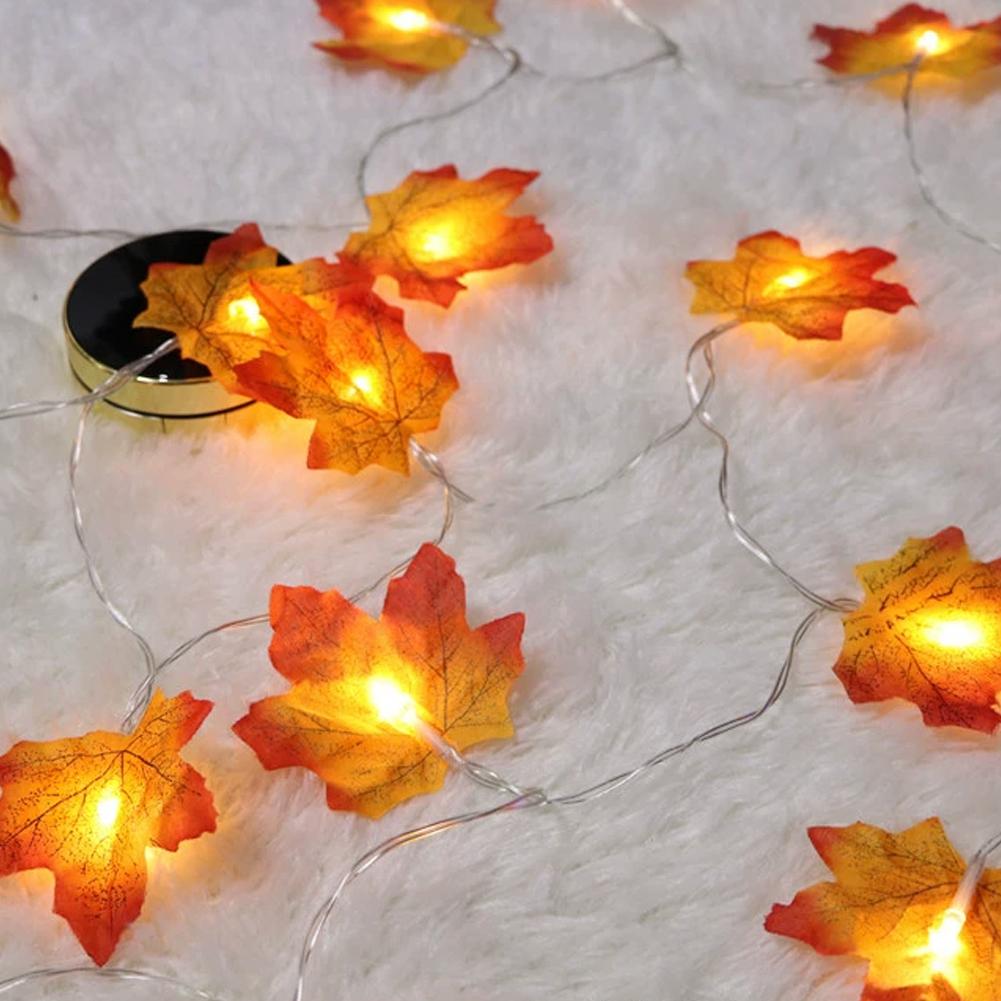 Maple Leaf Garland String Ligh - Led Fairy String Lights ulasan dan harga