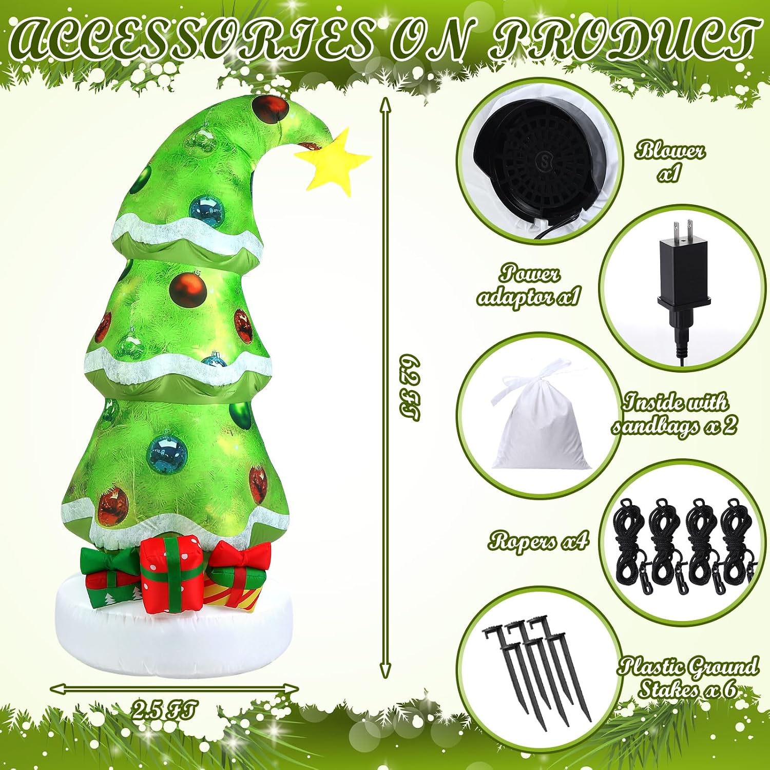 Lime Green 6.9ft Outdoor Infla - Christmas Lights Outdoor ulasan dan harga