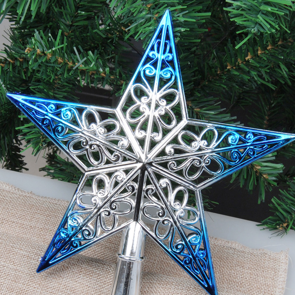 3Pcs 20Cm Hollow Star Christma - Star Tree Topper ulasan dan harga