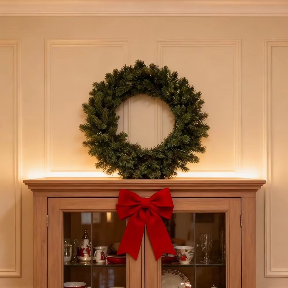 Artificial Pine Wreath Plant C - Christmas Wreath Fake ulasan dan harga